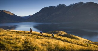 Jacks Point cycling in evening light fabulous